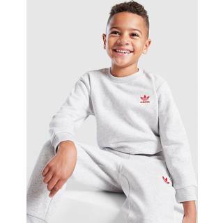 adidas Originals Trefoil Essential Crew Tracksuit Children, Grå - 7-8Y
