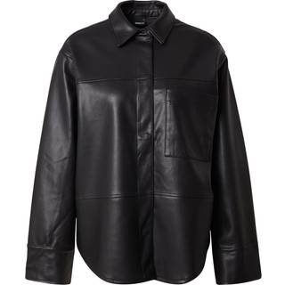 Gina Tricot-Pu shirt-Skjorter-Sort-XS-Dame