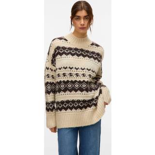 Vero moda dame strik trøje VMAMPLE - Birch chocolate torte - XS