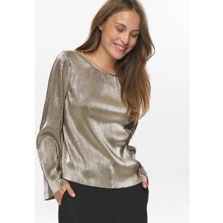 NÜMPH - Nujiva Cropped Blouse - Champagne - S - Brun - T-Shirts & Tops