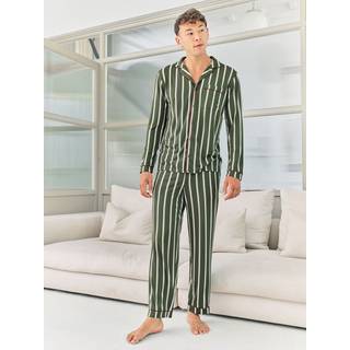 Chelsea Peers Chelsea Peers Stribet Button Up Langt Pyjamassæt