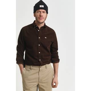 GANT Regular Fit Corduroy Shirt Rich Brown