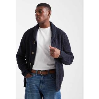 Threadbare Threadbare Navy Shawl Collar Cardigan