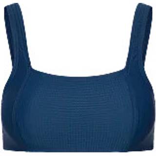 Casall Women's Waffle Square Neck Bikini Top Deep Ocean, 34