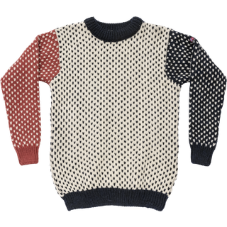 Devold Unisex Nordsjø Wool Sweater Offwhite/Navy/Marsala, S