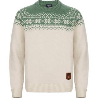 Gridarmor Women’s Snøkrystall Round Neck Ullgenser White/green, L