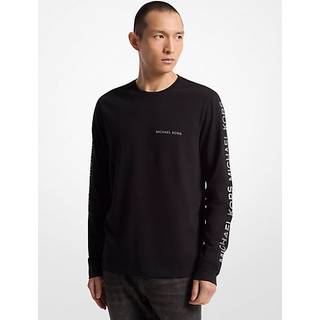 MK Cotton Long-Sleeve T-Shirt - Black - Michael Kors