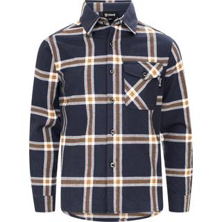 Urberg Juniors' Flanell Shirt Blue Nights/deep Lichen Green, 152