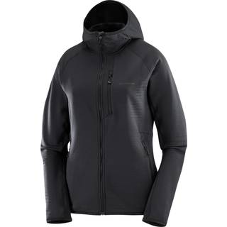 Salomon Women's Essential Lightwarm Hoodie Deep Black, Deep Black/, M