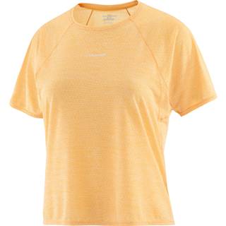 Salomon Women's Shkout Air Cropped Tee Warm Apricot, L