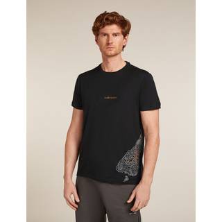 Icebreaker Men's Merino 150 Tech Lite Short Sleeve Scoop Tee 30th Anniversary Black, XL