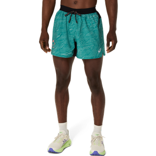 Asics Men's Fujitrail All Over Print 5in Short Rainy Lake, XS