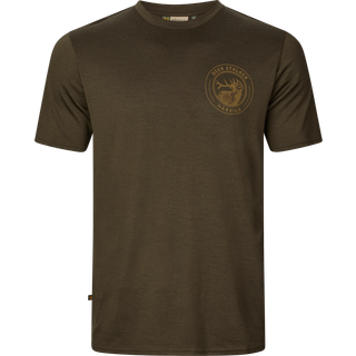 Härkila Men's Game Short Sleeve T-Shirt Willow Green Stag, L