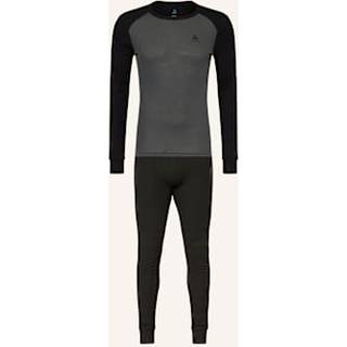 Odlo Men's Odlo Active Warm Base Layer Set Black - Urban Chic, L