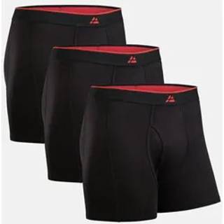 BAMBOO TRUNKS WITH FLY - Black / M / 3-Pack