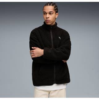 PUMA Essentials Elevated Relaxed Winterized Full-Zip Sherpa Men, Clothing, Black, L