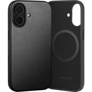 iPhone 17 Leather Bumper Case (MagSafe Compatible) - Black