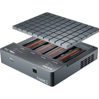 Maiwo 4-slot M.2 NVMe SSD dockingstation med kloningsfunktion, USB 4.0 Type-C 40Gbps