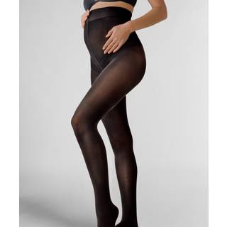 Hunkemöller Graviditetsstrømpebukser 4 Denier Velvet Touch sort - L/XL