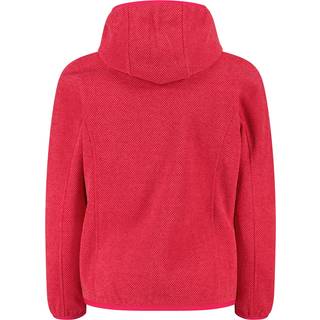 CMP Girl's Jacket Fix Hood Jacquard Knitted 3H19825 Fleecejakke Børn størrelse 152 farve rød