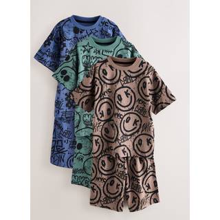 Next 100% Cotton Short Pyjamas 3 Pakke (4-16år)