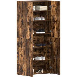 Sko skab med dør Flerfarvet 80 x 35.5 x 180 cm Konstrueret træ