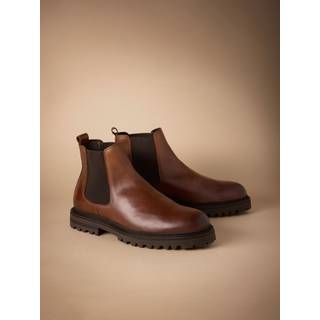 Next Brown Signature Leather Chelsea Boots