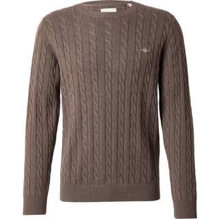 GANT Cotton Cable Crew Neck Pullover Seawood Melange