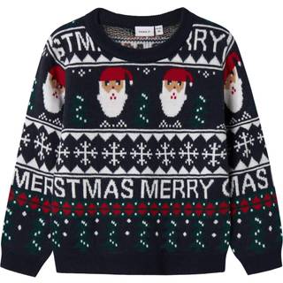 NAME IT Jule Striktrøje Rastokka Dark Sapphire