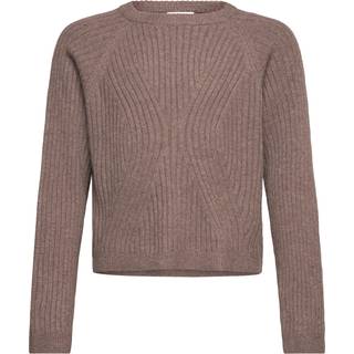 NAME IT Striktrøje Kort Rikine Coffee Quartz