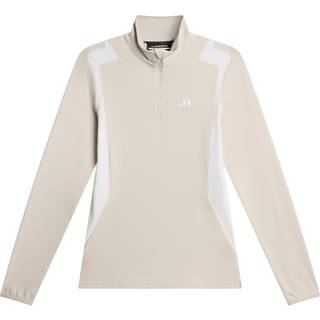 J. LINDEBERG Layer Mae 1/4 lynlås, beige/hvid