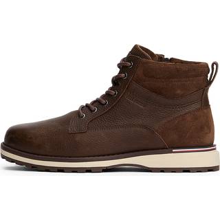 Leather Cleat Lace-Up Boots