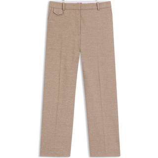 Bukser med relaxed fit i moulinéstof med stræk