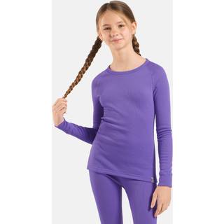 Odlo Kid's Base Layer Top Crew Neck L/S Active Warm Eco Syntetisk undertøj Børn størrelse 164 farve lilla