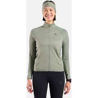 Odlo Women's Zeroweight Warm Hybrid Jacket Løbejakke Damer størrelse S farve olivengrøn