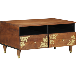 Sofabord honningfarvet 80 x 54 x 40 cm Massivt mangotræ