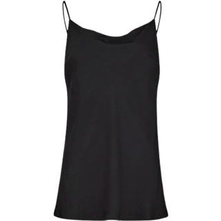 Satin Top - Sort - L