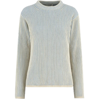 Cotton Cashmere Sweater - Cream/Lyseblå - S