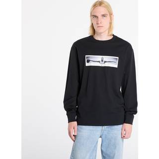 Langærmet Jordan-T-shirt med rund hals til mænd - sort - XS