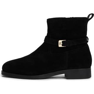Suede Ankle Strap Riding Boots