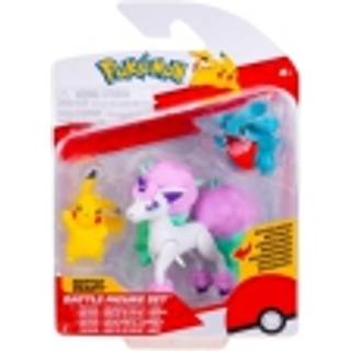 Pokemon Battle Figure 3 pack figurer - Pikachu, Gible og Ponyta - 5 og 8 cm