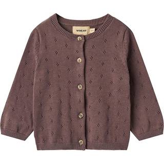 Maia Strik Baby Cardigan, Plum, 80 cm