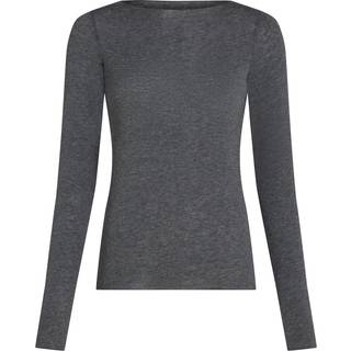 Hunkemöller super soft bådhals bluse med cashmere Grå - Grå - L