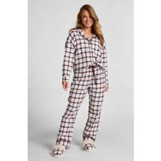 Hunkemöller Pyjamasbukser af flonel Hvid - S