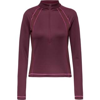 ColdGear® Textured Women's ½ Zip Dark Maroon / Fuchsia Dusk / Metallic Silver L