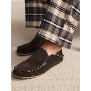 Next Brown Signature Kickdown Suede Moccasin Slippers
