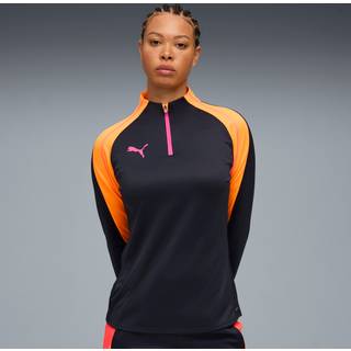 PUMA IndividualBLAZE 1/4 Zip Football Top Women, Clothing, Navy/Ravish/Heat Fire, S