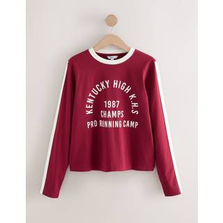 Next Langærmet T-shirt med rund hals og grafisk slogan