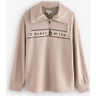 B by Ted Baker B by Ted Baker Lyserød Rib Quarter Zip Lounge Top
