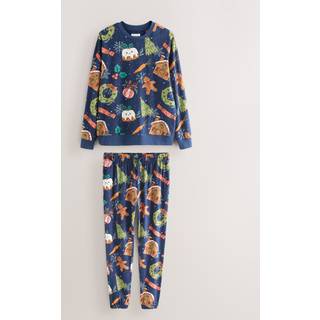 Next Matchende familiehyggelig julepyjamas med langærmet